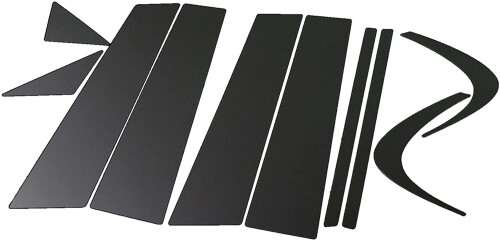 BRIGHTZ CT200h ZWA10 超鏡面ステンレスブラックメッキピラーパネル バイザー有用 10PC CT CT200 ZWA A10 10