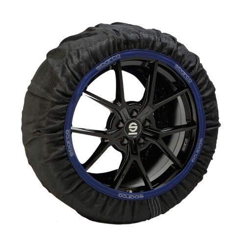 スペイン製 sparco スパルコ スノーソックス ハイパフォーマンス ブラックモデル スノーチェーン XSサイズ タイヤサイズ:(165/55R14) 新チェーン規制対応