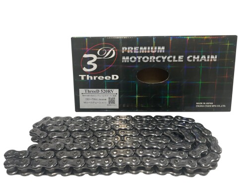 スリード ThreeD バイク用チェーン エンデューロ モタード向け 520RV シルバー 104L MLJ (カシメジョイント) NXリングシール 排気量 ~750cc