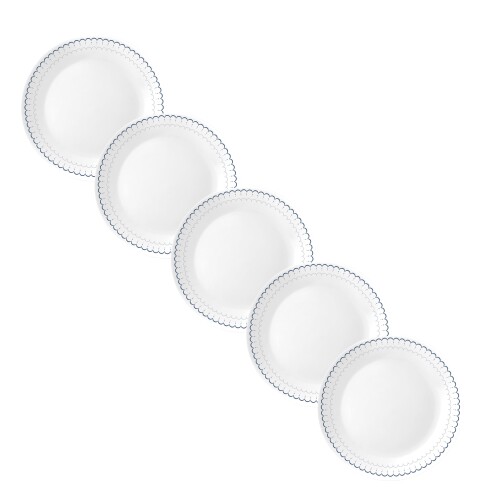 パール金属 CORELLE コレール プレート 皿 外径26cm 割れにくい 軽量 カスピアンレース 大皿 J110-CPL 5枚セット CP-1960