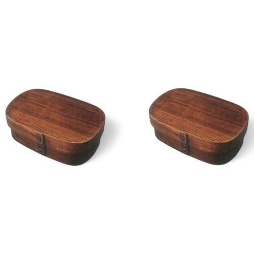 J-kitchens 弁当箱 2pcs セット 木の膳 ナチュラル ディナーウェア 木製 NO.171047
