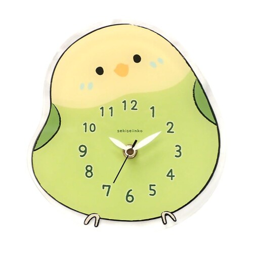 フォロー(Follow) 日本製 掛け時計 置時計 アクリルクロック セキセイインコ HK-07-24S