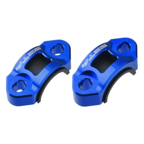 ジータレーシング(ZETA RACING) ローテティングバークランプ ブルー ブレーキ・クラッチセット 汎用 レバーの破損リスクを軽減 アルミ製 CNC切削 取付けピッチ30mm~32mm F4875(旧品番:ZE40-9536)