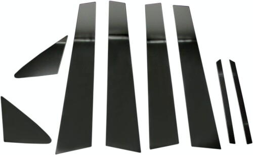BRIGHTZ クラウンハイブリッド GWS204 超鏡面ステンレスブラックメッキピラーパネル バイザー無用 8PC GW 204 200 クラウンハイブリット クラウン ハイブリッド ハイブリット