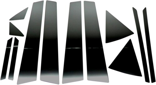 BRIGHTZ NX300h AYZ10 AYZ15 超鏡面ステンレスブラックメッキピラーパネル 12PC バイザー無用 AYZ Z10 Z15 10 15 NX300 NX X300 300 LEXUS