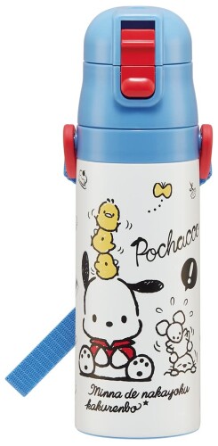 スケーター(Skater) サンリオ キッズ 水筒 470ml 直飲み ステンレス ポチャッコ 子どもに優しい 軽量 タイプ 真空 断熱 構造 保冷専用 SDC4