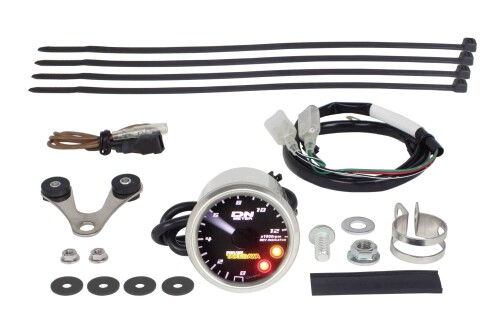 スペシャルパーツ武川(TAKEGAWA) [ファイ]48スモールDNタコメーター 12500rpm レブインジケーター付 クロスカブ50/110 05-05-0081 ステンレス/ブラック