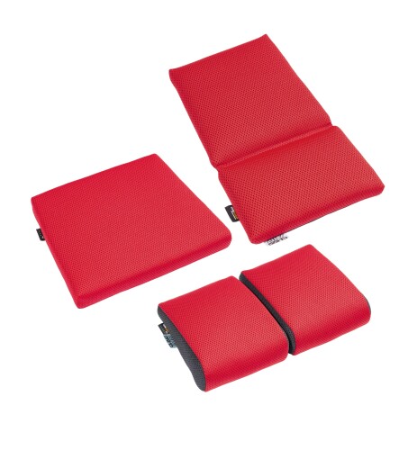 CLINGAIRバケットシートクッション for RECARO RMS用 3点set･赤 D-LS7