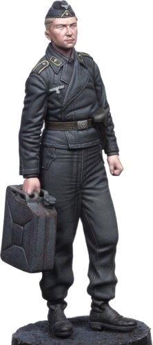 プラスチックインベイション 1/16 WW2 ドイツ ジェリカンを運ぶ国防軍戦車兵 レジンキット OD#06 (人)