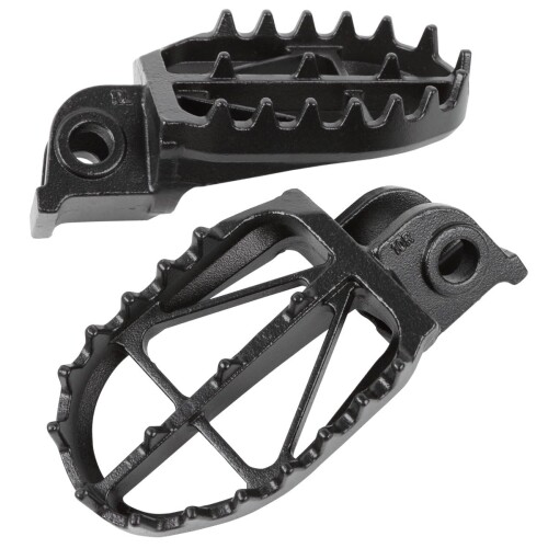 ジータレーシング(ZETA RACING) KTM SX/EXC/XC/FREERIDE/ADVENTURE, HUSQVARNA TC/FC/TE/FE/FS, BETA RR2T/4T…etc ワイドフットペグ クロモリ ウルトラワイド 前後幅約57mm 安定ライディング スタンディング 排泥性