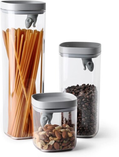 Qualy 保存容器 ストレージジャー LUCKY MOUSE STORAGE JAR 3個 セット