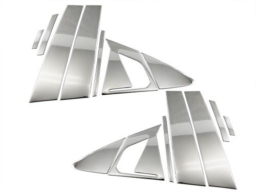 BRIGHTZ プリウス 60 61 65 超鏡面ステンレスメッキピラーパネル 14PC バイザー無用 ZVW60 ZVW65 MXWH60 MXWH61 MXWH65 ZVW MXWH W60 W65 H60 H61 H65