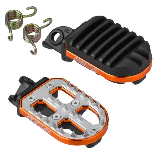 ジータレーシング(ZETA RACING) KTM/HUSQVARNA アドベンチャーフットペグ オレンジ 林道 ロングツーリング D8367