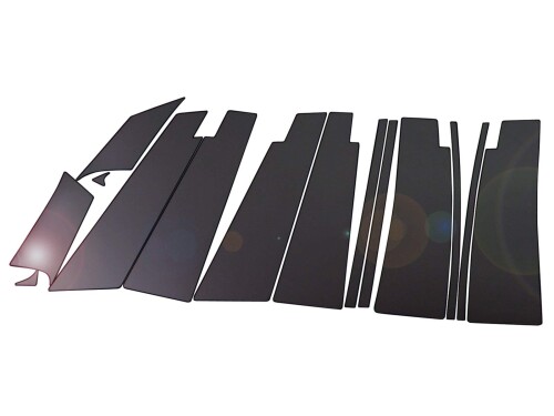 BRIGHTZ アイシス 10系 超鏡面ブラックメッキピラーパネルカバー 14PC バイザー有り用 4948