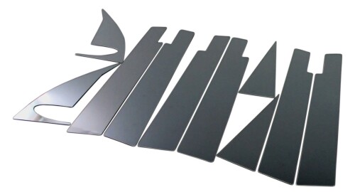 BRIGHTZ エクストレイル T31 ブラックメッキピラーパネルカバー 10PC バイザー有り用 5076