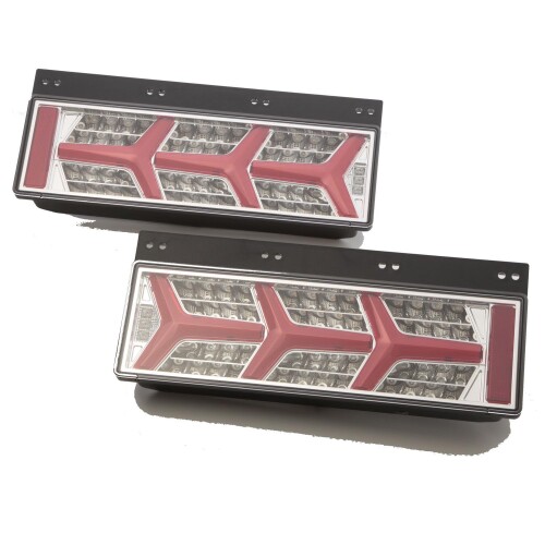 テールランプ LEDライトバー クローム 24V 大型中型トラック用 流れるウィンカー