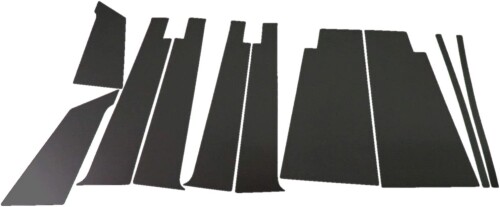 BRIGHTZ タントエグゼ 455系 超鏡面ブラックピラーパネルカバー 10PC バイザー有り用