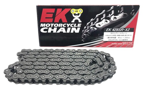 最安値に挑戦】 EK イーケー QX リングシールチェーン 428SR-X2