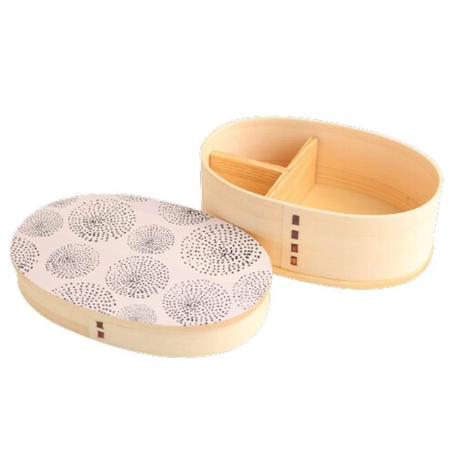 j-kitchens 調湿効果 機能付き 木製 弁当箱17.5cm × 11.3cm × 6.3cm 500ml ウレタンコーティング/絵：蒔絵調紀州加工 Current model