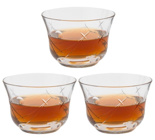 東洋佐々木ガラス 冷茶グラス 絵ごよみ 切子冷茶ぐらす 松葉柄 185ml 3個セット 日本製 食洗機対応 ガラスコップ グラス コップ お茶 業務用グラス T-20112-C597