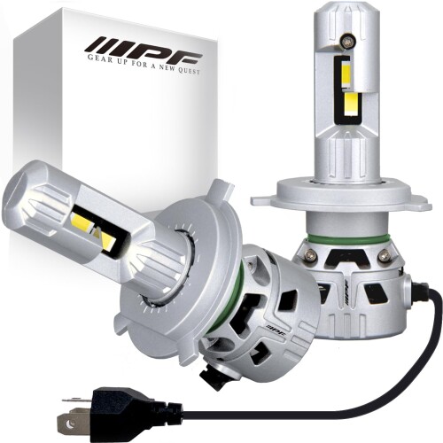 M's Basic by IPF ヘッドライト フォグランプ LED 車用 H4 Hi/Lo切替 10000lm/8000lm ハイパワー 超ハイルーメン仕様Ver2 4000K 温白色 12V24V兼用 2本入 新車検対応 ドライバーユニット一体型 冷却ファン