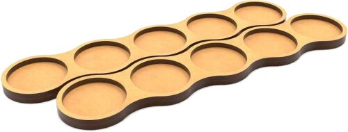 グリーンスタッフワールド MDFムーブメントトレイ - 丸型ベース用 32mm 5x1 (2枚入) 展示ベース GSWD-12574画像