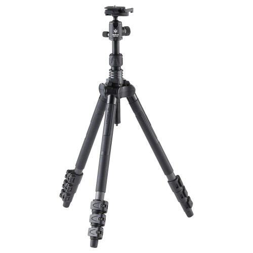 ベルボン Velbon トラベル カーボン三脚 GUT-E443 AZ 4段 レバーロック 脚径22mm 小型 反転収納 自由雲台 (トルク調整対応) コマ止め方式 クイックシュー対応 カーボン脚 017915500815