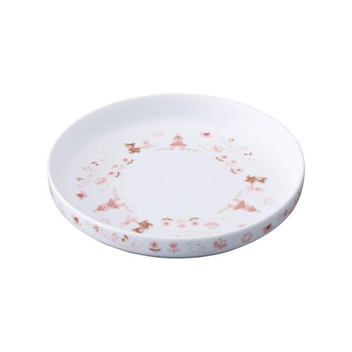 Noritake ノリタケ プレート 16cm ライトステップ お子様用食器 電子レンジ対応 食洗器対応 1枚 ピンク ファインポーセレン(強化磁器) 61032K/5002-1 直径約16cm・高さ約2.5cm・容量約300cc(満水)
