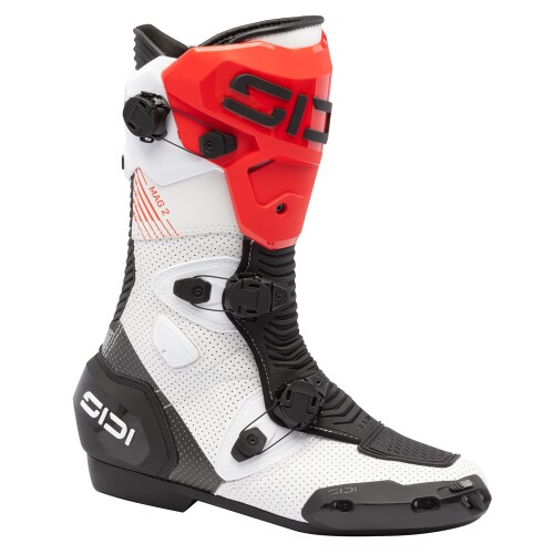 SIDI シディ バイク用 レーシングブーツ オンロード ライディング ブーツ CE規格適合 レース サーキット MAG 2 AIR マグ2エアー WHITE BLACK RED EU43/27.2cm(27.0cm-27.5cm相当)