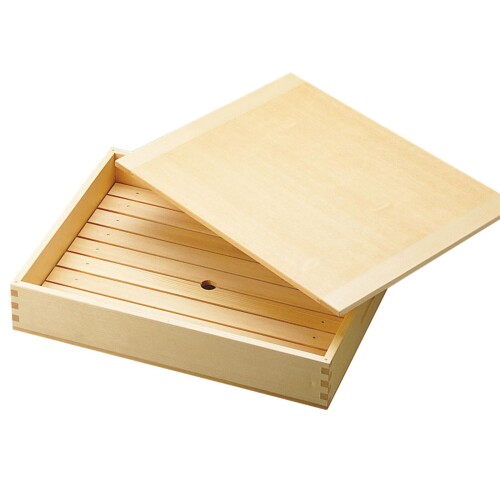 J-kitchens ネタ箱 保存容器 寿司 刺身 等 木製 34.5x27.5xH7.7 cm 日本製