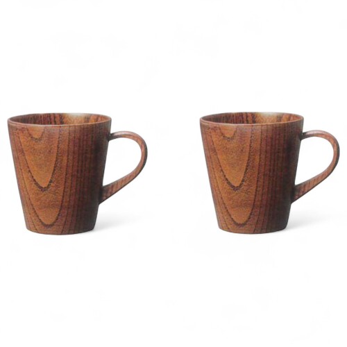 J-kitchens 湯呑 2pcs セット 木の膳 ナチュラル ディナーウェア 木製 NO.175649