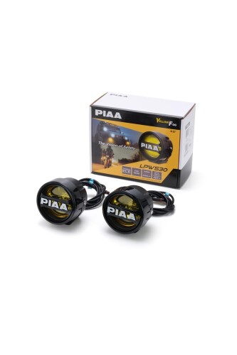 PIAA(ピア) 後付けランプ 丸形 LED 黄色_2500K FOG BEAM 耐振10G IP67対応 ECE規格取得 2個入 DKW538E