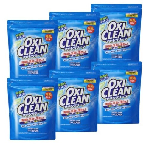 OXICLEAN(オキシクリーン) オキシクリーン 2000g ×6個 つめかえ用 酸素系漂白剤 つけ置き シミ抜き 界面活性剤不使用 無香料 大容量
