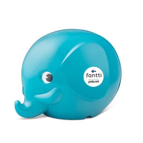 Fantti ゾウ 貯金箱 鍵付き 北欧 フィンランド おしゃれ インテリア 装飾 飾り 置物 エレファントバンク ターコイズ M