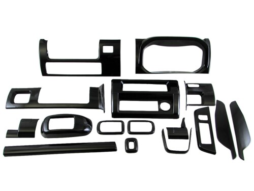 BRIGHTZ ハイゼットトラックジャンボ S500P S510P 後期 インテリアパネルセット 16PC ピアノブラック S500 S510 S 500 510 ハイゼット トラック ジャンボ