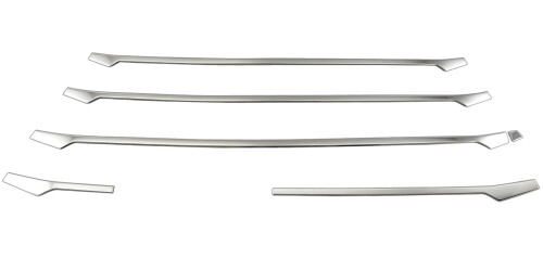 BRIGHTZ シフォンカスタム LA650F LA660F 後期 超鏡面ステンレスメッキフロントバンパーモール 6PC LA650 LA660 A650 A660 650 660 シフォン カスタム