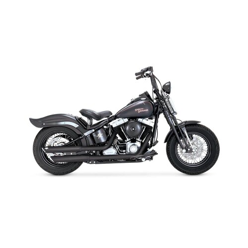 バンスアンドハインズ(Vance&Hines) TwinSlash 3in スリップオン ツインスラッシュ 3インチ スリップオン ブラック マフラー SOFTAIL 46842