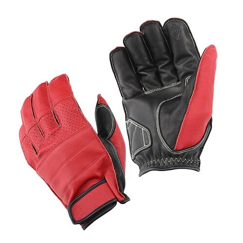 ヤマハ発動機(Yamaha) ライディンググローブ YL4002CYBERLEATHER インテークグローブ ワインレッド Mサイズ 90792-G099M