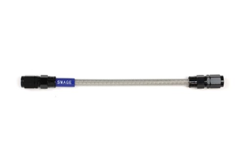 スウェッジライン イージーオーダーブレーキホース アルミ(ブラック) クリアホース 425mm BAK-1010M-0425
