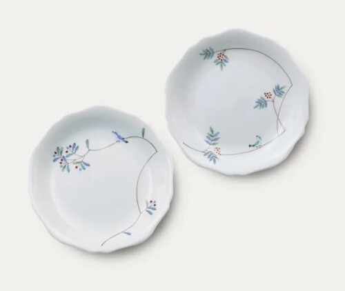 香蘭社 鳥類の詩・ありの実中皿 1016-2FRKK5 食器-皿・プレート-食器・カトラリー・グラス