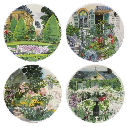 ジアン(GIEN) ジヴェルニ(PARIS GIVERNY) 小皿 デザートプレート4枚セット 直径22×2.2cm 1738B4AD