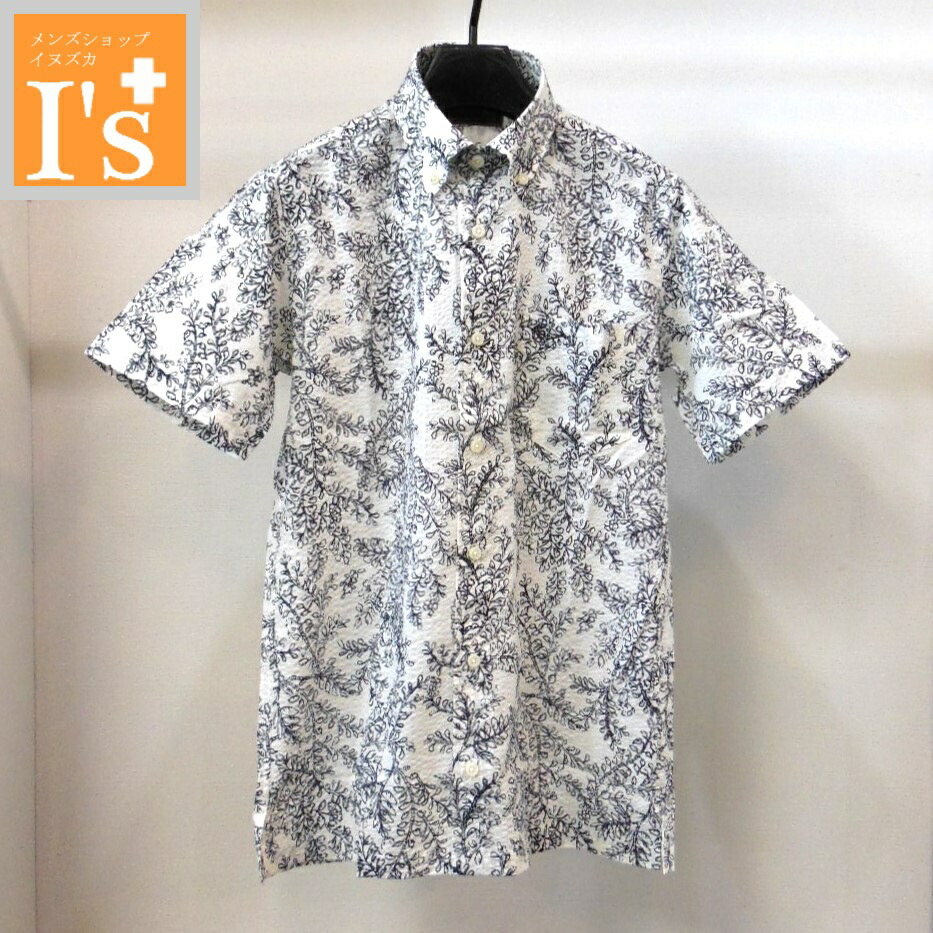 50%OFF【春夏 お買い得 OUTLETSALE】VINCI（ヴィンチ）図面風×ボタニカル柄 青写真 半袖 名取り草落ちこむ 蹴球出どころ 綿100％ プルオーバー  白いこと（白いこと） 【M】【LL】アンジェロ ヴィンチ服  逃げ道 大売り出し ブランド名 ゴルフ 服