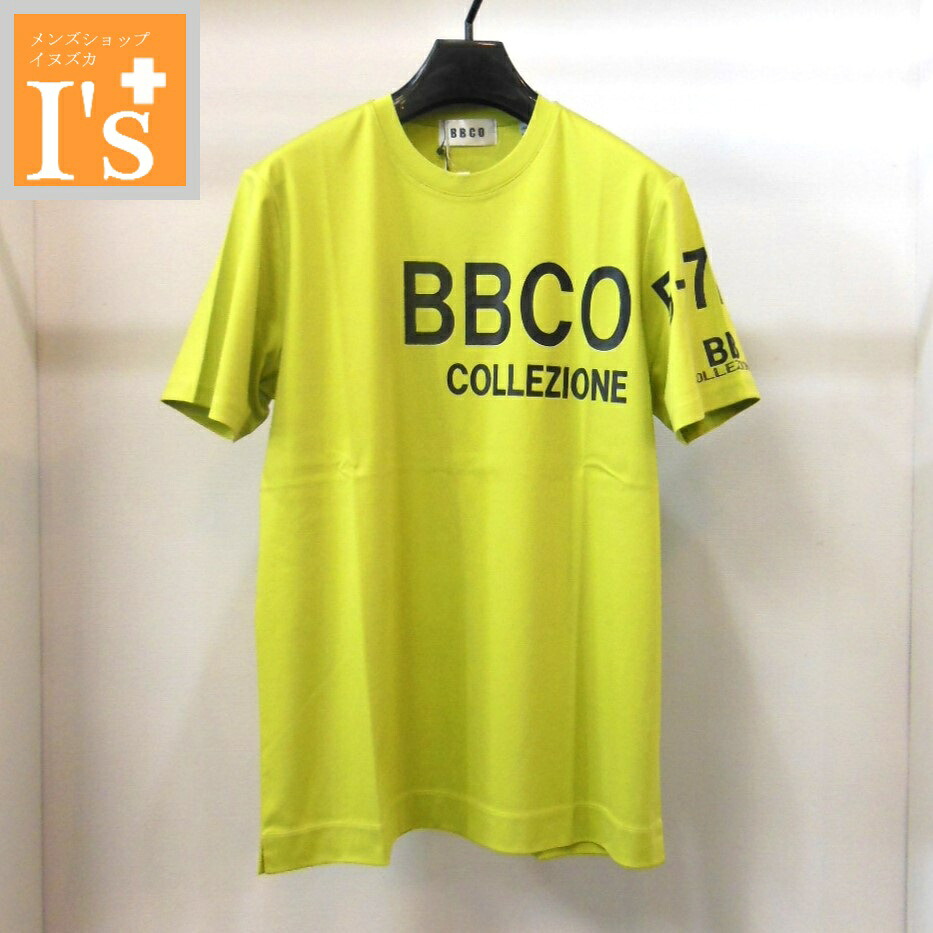 【2026 最新作 春夏】BBCO（ビビコ）アシンメトリー&times;ロゴ デザイン 半袖 丸首 綿100％ ストレッチ ティーシャツ・Tシャツ くすみグリーン（淡い） 【48(L)】【50(LL)】 アンジェロ ビビコ服 ブランド ゴルフ 服｜メンズ　ショップ　イヌズカ 10,164円