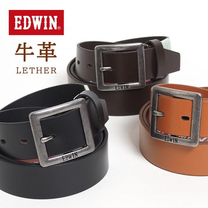 楽天市場】EDWIN エドウィン レザーベルト ギャリソン 牛革 (0111178