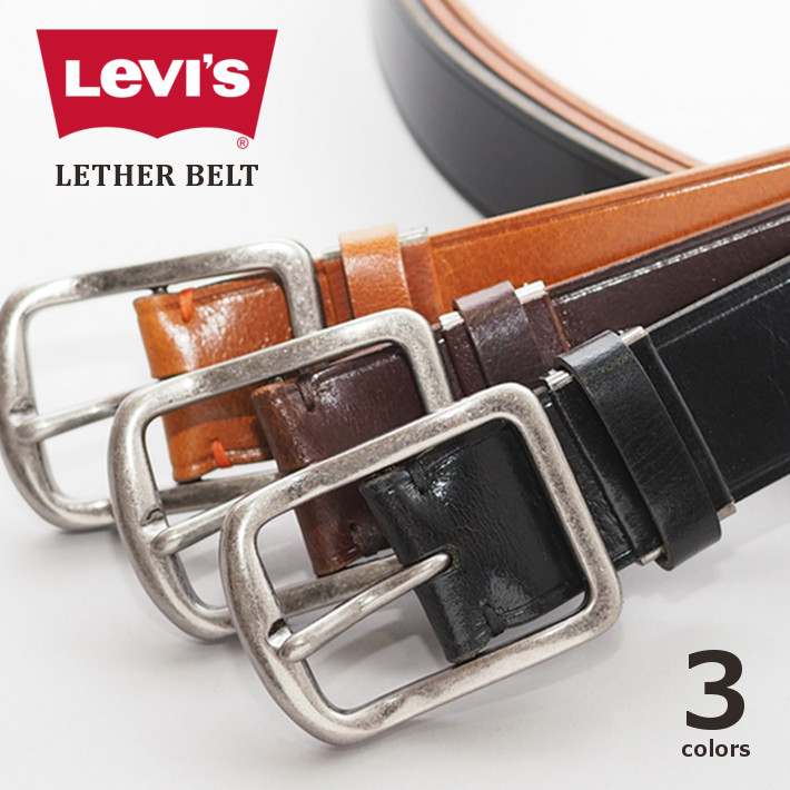 levi's brown leather belt