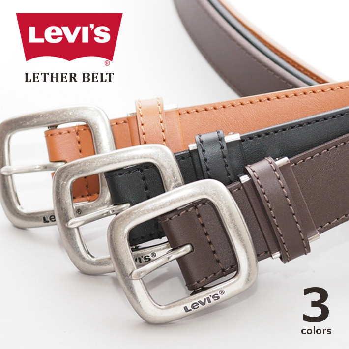 levi's brown leather belt