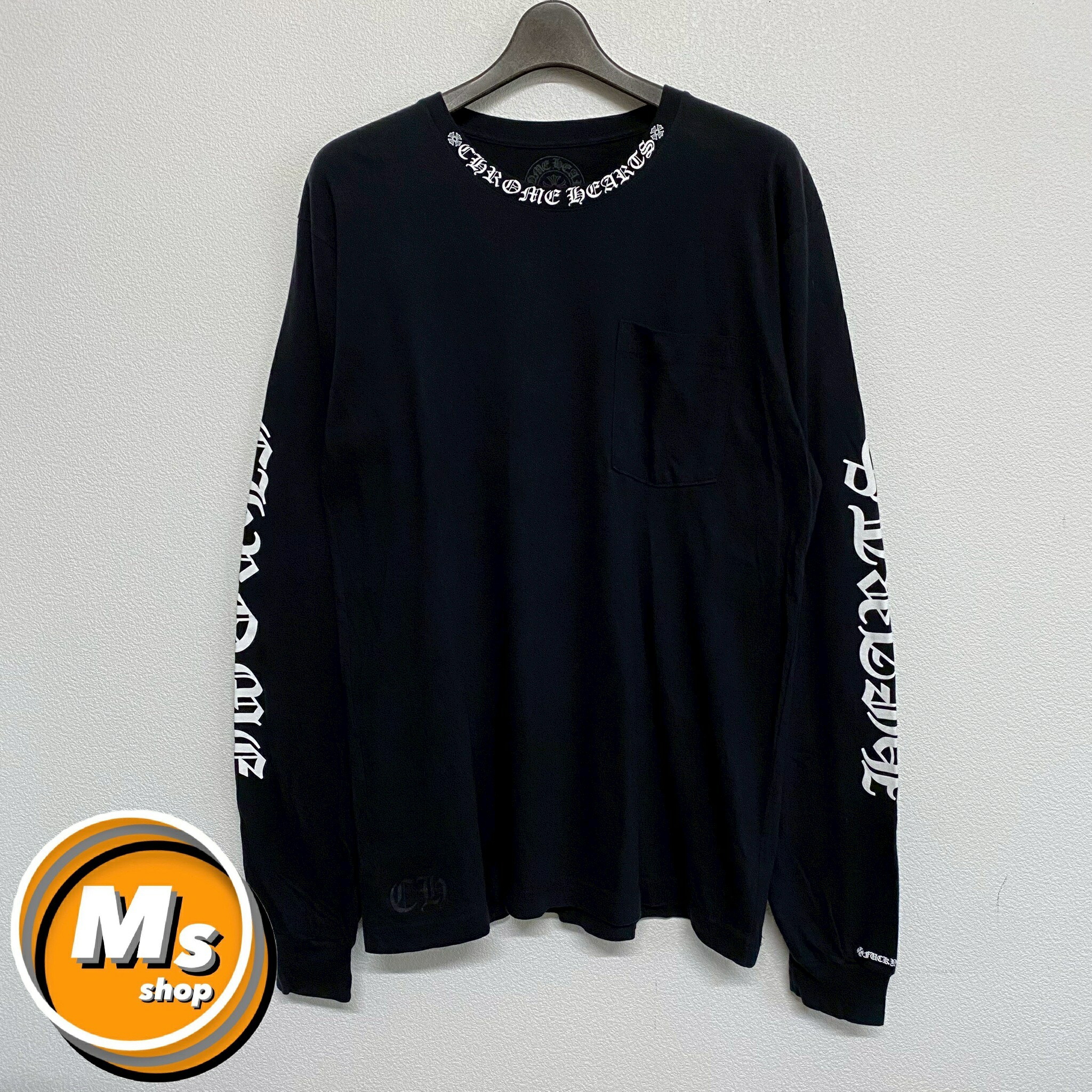 美品 Mサイズ CHROME HEARTS クロムハーツ ロンT クロス クロムハーツロングTシャツ6CHプラスブラック|クロムハーツ通販