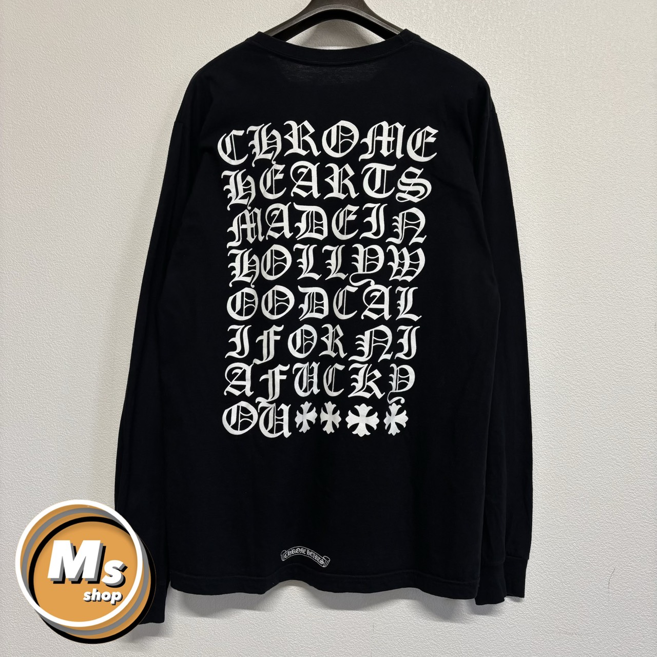 楽天市場】クロムハーツ ロングTシャツ V1 黒／赤 Lサイズ 長袖 : SKYTREK