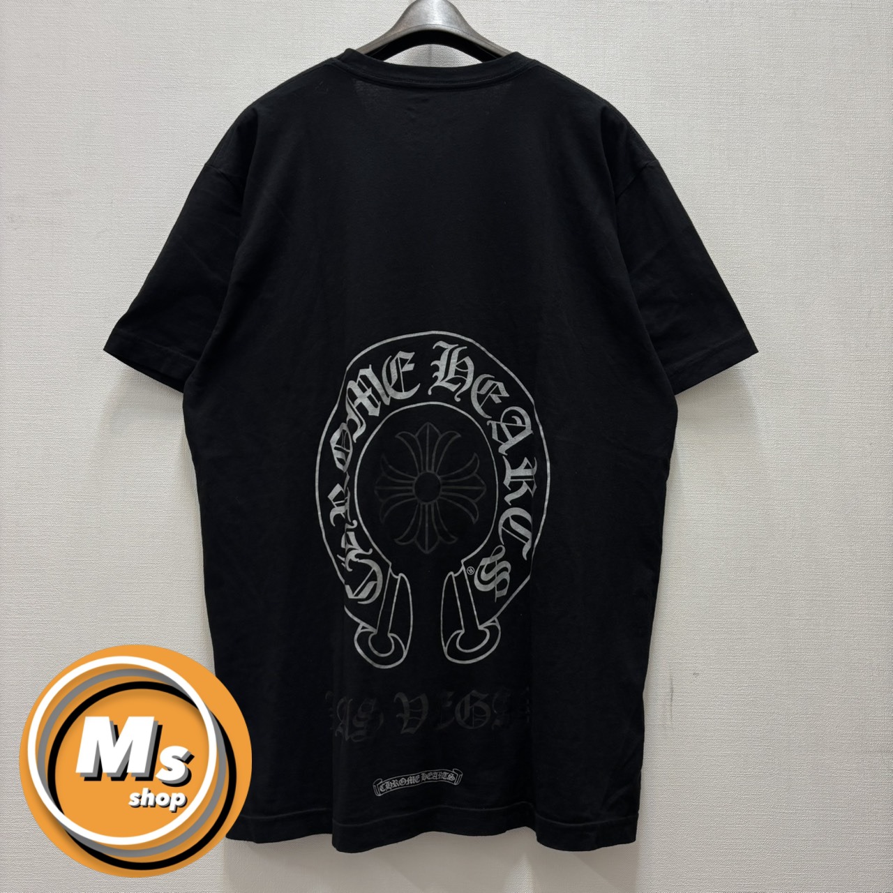 CHROME HEARTS クロムハーツ 馬沓 ラスベガス押さえる 半袖ティーシャツ 黒 黒いこと XL大きさ ほぼ未当て嵌める 2526