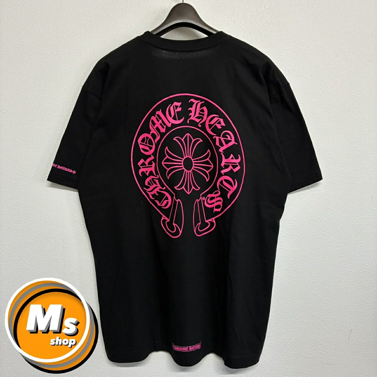 クロムハーツ ホースシュー 黒 ブラック ピンク 半袖 Tシャツ トップス メンズ レディース XLサイズ 極美品 2619｜M&rsquo;s shop K3 店